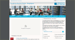 Desktop Screenshot of droit.univ-tln.fr