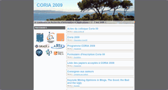 Desktop Screenshot of coria09.univ-tln.fr