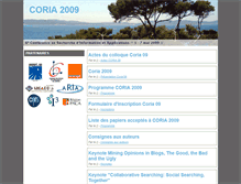 Tablet Screenshot of coria09.univ-tln.fr